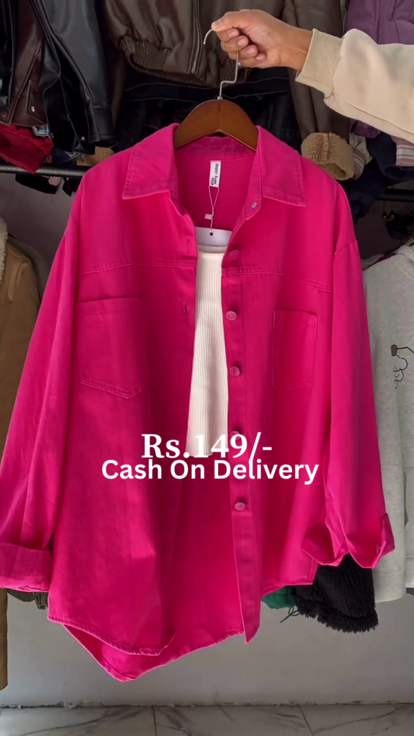 5056-1.png Urban Chic: Fuchsia Oversized Denim Shacket