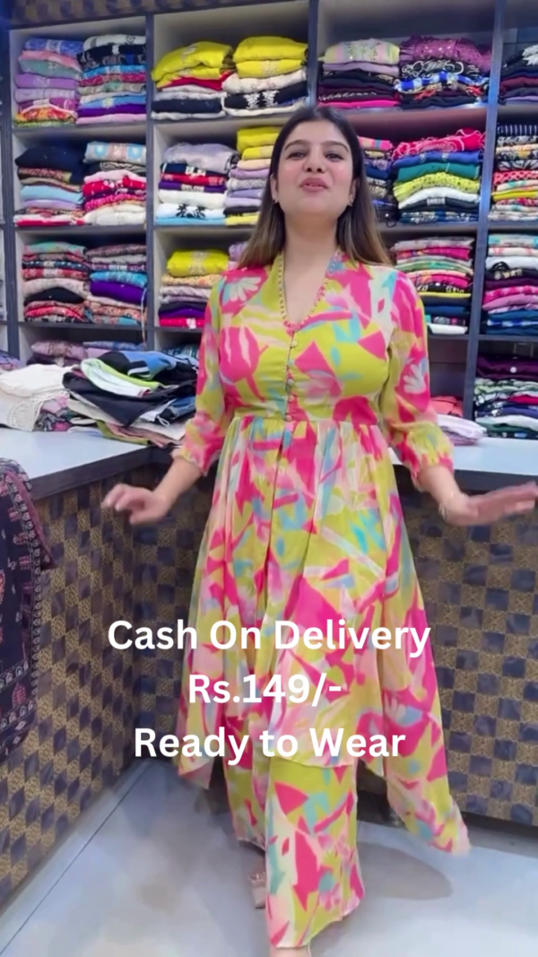 5062-2.png Abstract Floral High-Low Anarkali Gown