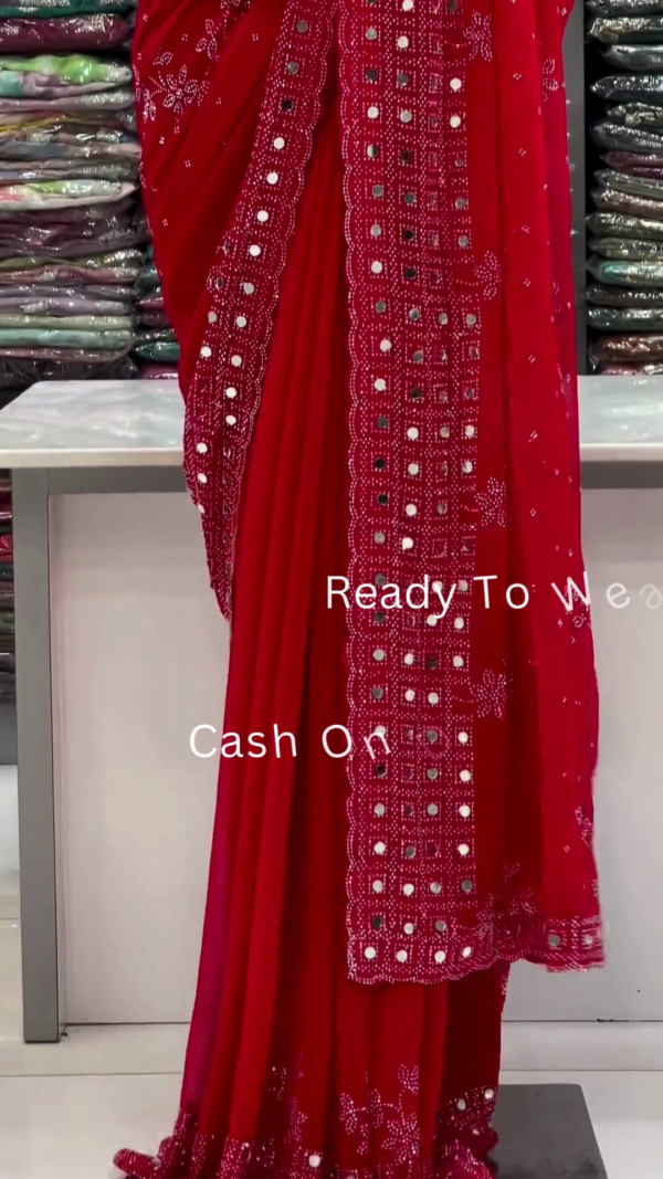 5068-2.png Crimson Radiance: Embroidered Mirror-Work Saree