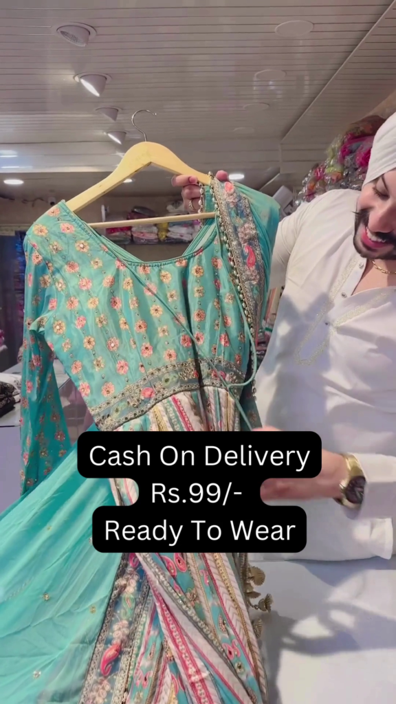 Seafoam Splendor: Embroidered Festive Anarkali Gown - Photo 2